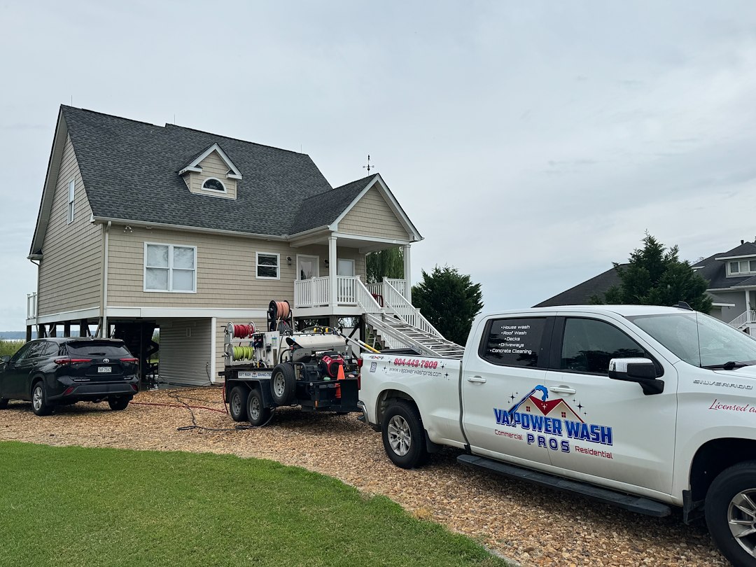 High quality, soft wash project by VA power wash pros in Dunnsville, Virginia