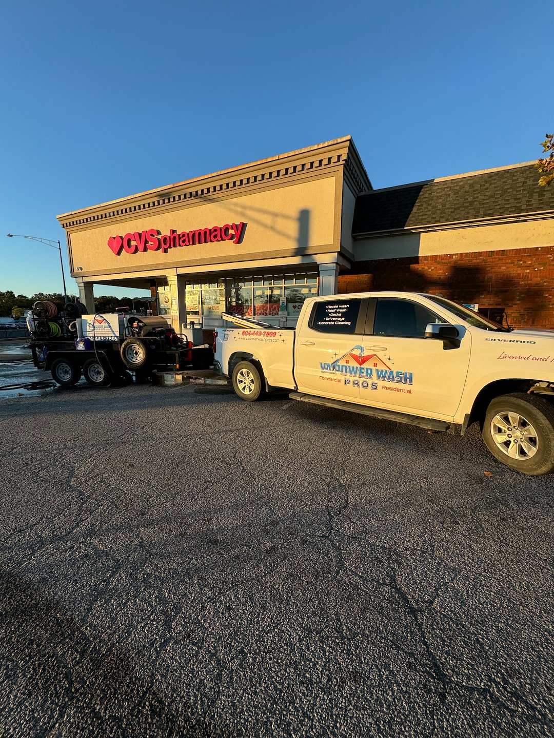 Quality Commercial pressure wash job in Woodbridge Virginia 